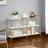 Console Table - 3-Tier Modern Design - Metal - Gold