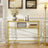 Console Table - Tempered Glass - Gold
