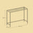 Console Table - Tempered Glass - Gold - Sturdy Metal Frame with Adjustable Feet
