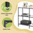 Console Table - Tempered Glass - Black - 3-Tier Design for Hallway and Living Room