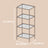 4-Tier Bookshelf - Tempered Glass - Clear