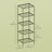 5-Tier Shelf - Tempered Glass - Clear - Versatile Storage Rack for Home and Office