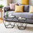 Round Coffee Table Set - Steel - Modern