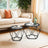Round Coffee Table Set - Steel - Modern