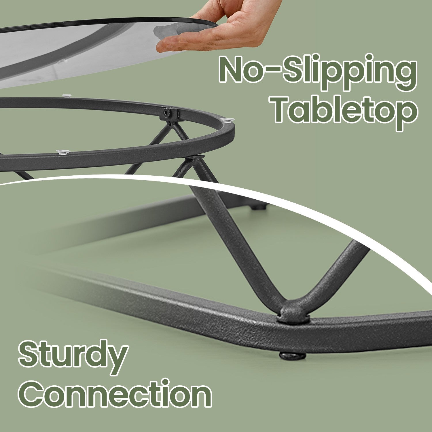 Round Coffee Table Set - Steel - Modern