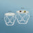 Set of 2 Round Coffee Tables - Tempered Glass and Steel - Transparent