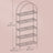5-Tier Tempered Glass Shelving Unit - Steel Frame - Gold - Versatile Storage for Living Room