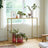 Console Table - Tempered Glass - Gold