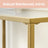 Console Table - Tempered Glass - Gold