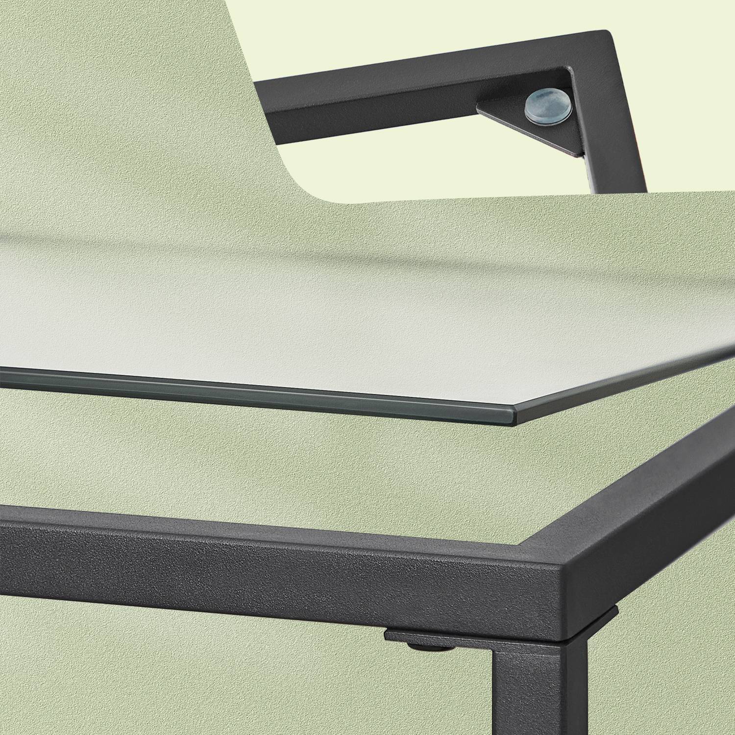 Entryway Table - Tempered Glass - Black