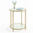 Round End Table - Tempered Glass - Gold - Robust Metal Frame