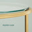 Round End Table - Tempered Glass - Gold - Robust Metal Frame