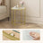 Round End Table - Tempered Glass - Gold - Robust Metal Frame