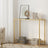 Modern Console Table - Tempered Glass - Gold - Sturdy Metal Frame with Adjustable Feet
