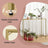 Modern Console Table - Tempered Glass - Gold - Sturdy Metal Frame with Adjustable Feet