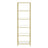 6-Tier Glass Shelf, Bookshelf - Tempered Glass and Steel - Gold