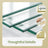 6-Tier Glass Shelf, Bookshelf - Tempered Glass and Steel - Gold