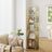 5-Tier Storage Rack - Tempered Glass - Clear - Arched Design with Steel Frame