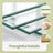 5-Tier Storage Rack - Tempered Glass - Clear - Arched Design with Steel Frame