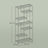 Tall Bookcase - Tempered Glass - Gold - 6-Tier Shelving Unit for Living Room