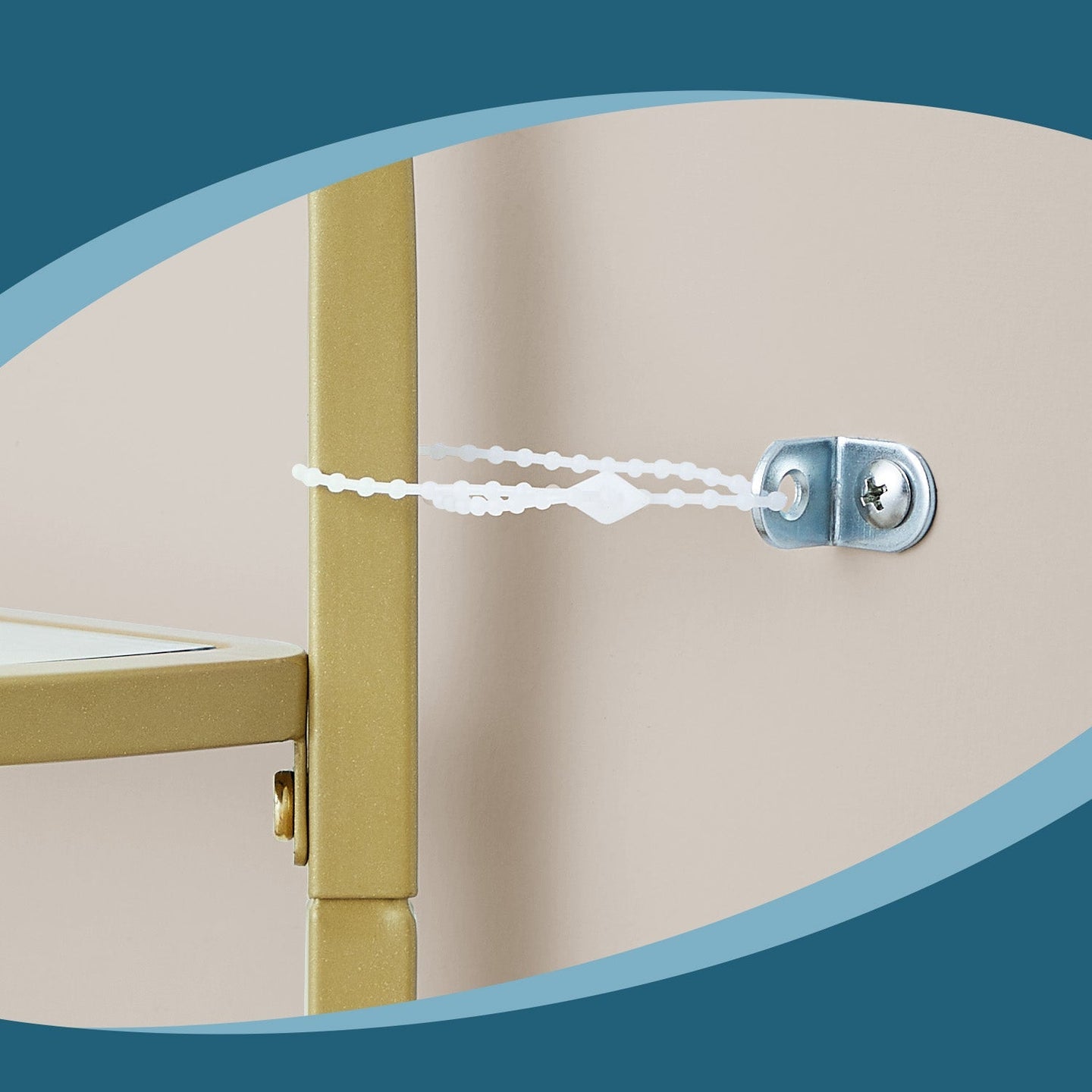 3-Tier Corner Shelf - Tempered Glass - Metal Frame