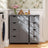 Bathroom Floor Storage Cabinet - MDF - Light Grey - with 4 Drawers
