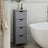 Bathroom Floor Storage Cabinet - MDF - Light Grey - with 4 Drawers