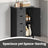 Bathroom Floor Storage Cabinet - Wood - Cloud White - Freestanding with 4 Drawers and 1 Door