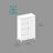 Bathroom Floor Storage Cabinet - Wood - Cloud White - Freestanding with 4 Drawers and 1 Door