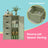 Narrow Bathroom Cabinet, 4 Drawers - MDF Board - Green