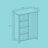 Narrow Bathroom Cabinet, 4 Drawers - MDF Board - Green