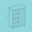 Bathroom Floor Storage Cabinet - Wood - Cloud White - Freestanding with 4 Drawers and 1 Door