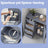 Bathroom Floor Storage Cabinet - Wood - Cloud White - Freestanding with 4 Drawers and 1 Door