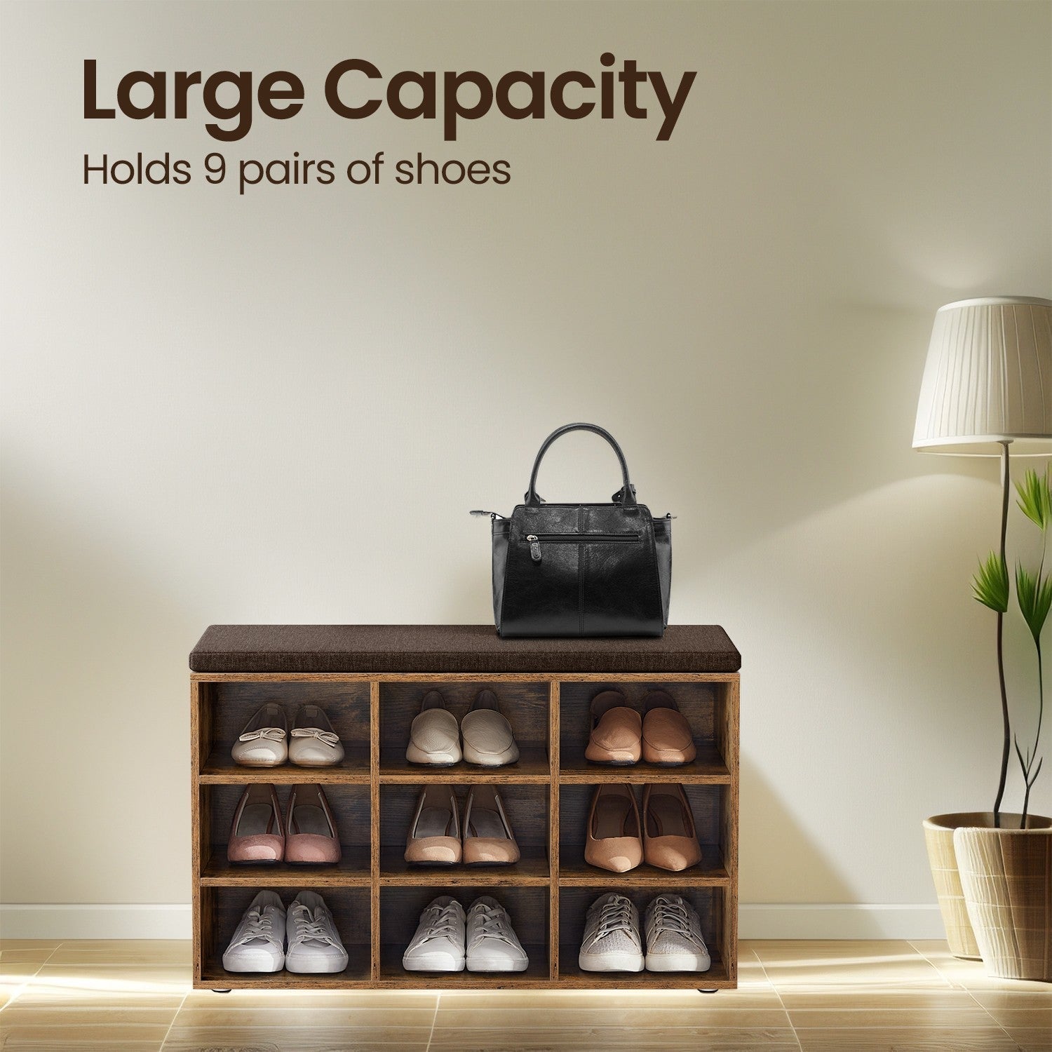 Shoe Bench - Wood - Neutral Color