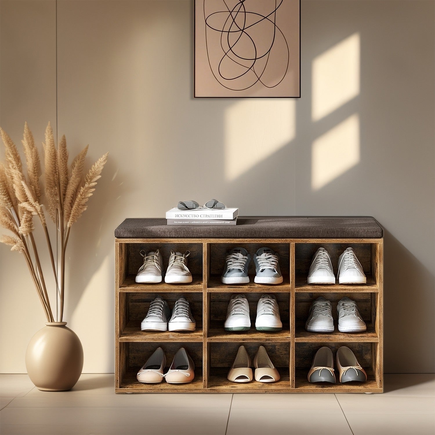 Shoe Bench - Wood - Neutral Color
