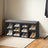 Shoe Bench - Wood - Natural Finish - 10-Compartment Storage with Padded Seat and Adjustable Shelves