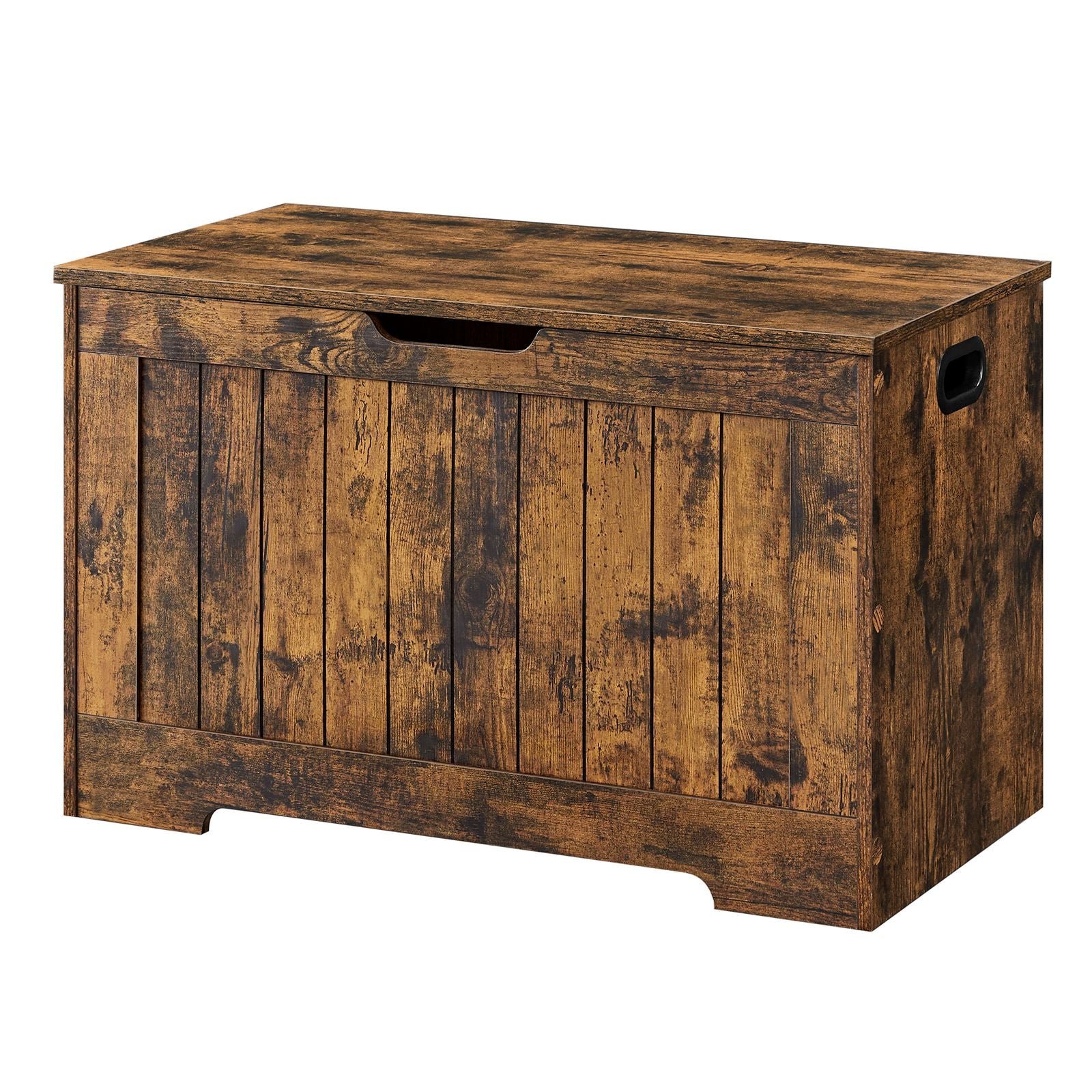 Storage Chest - Wood - Brown - with 2 Safety Hinges
