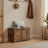 Storage Chest - Wood - Brown - with 2 Safety Hinges