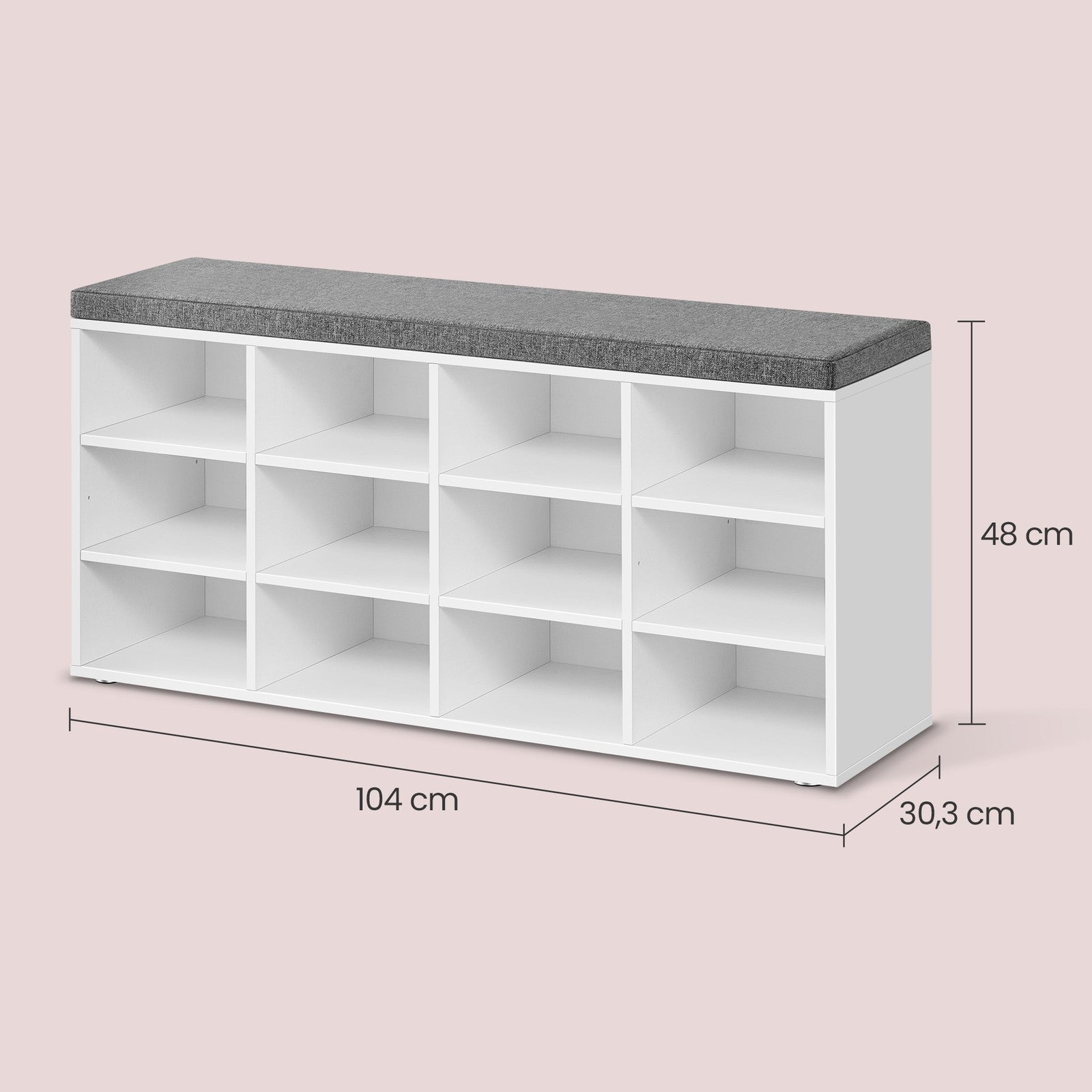 Shoe Storage Bench - Wood - Neutral Color