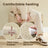 Shoe Storage Bench - Wood - Natural Beige - Cushioned Seat with 3 Storage Compartments