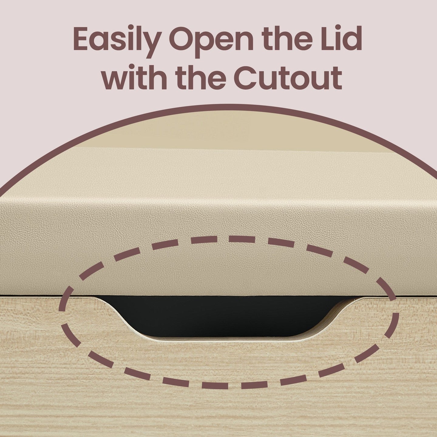 Shoe Storage Bench - Beige - Wooden