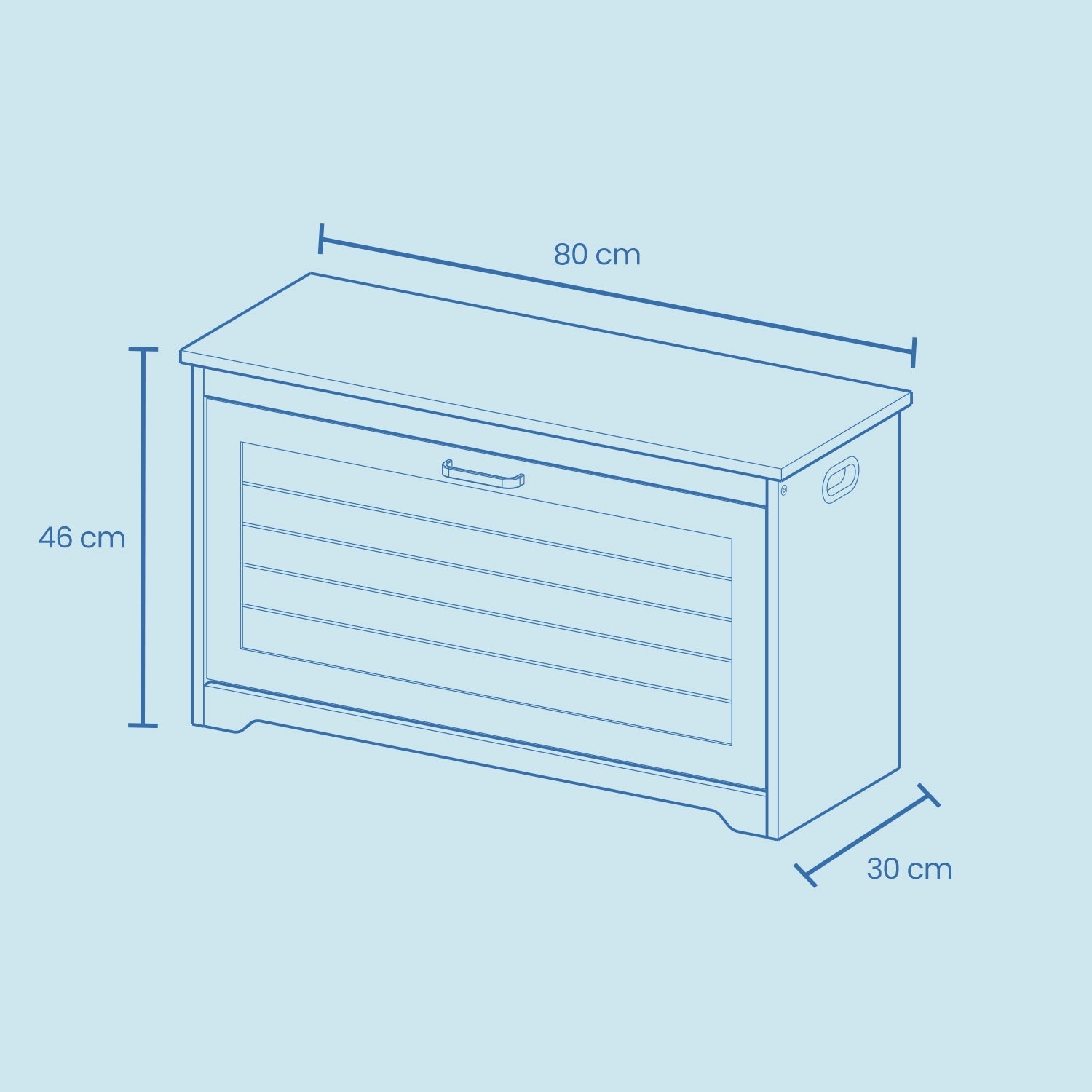 Shoe Bench - Wood - White - Flip-Up Door with Adjustable Interior Shelf and Side Handles