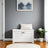 Shoe Bench - Wood - White - Flip-Up Door with Adjustable Interior Shelf and Side Handles