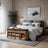 Entryway Storage Bench - Wood - White - Padded Seat with Hidden Compartments and Shelves