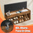 Entryway Storage Bench - Wood - Brown - Hidden Compartments with Padded Seat and Shoe Organiser