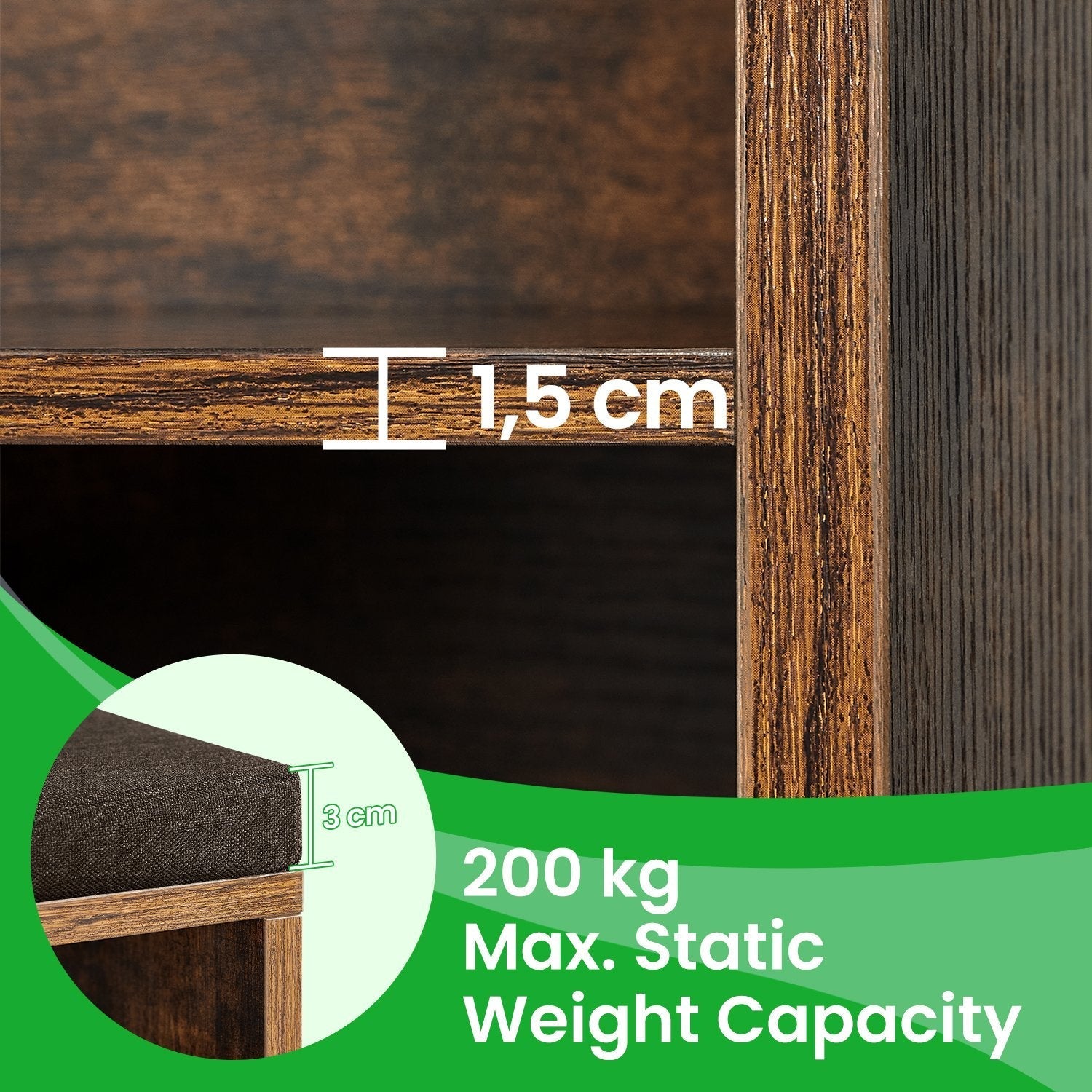 Entryway Storage Bench - Brown - Upholstered