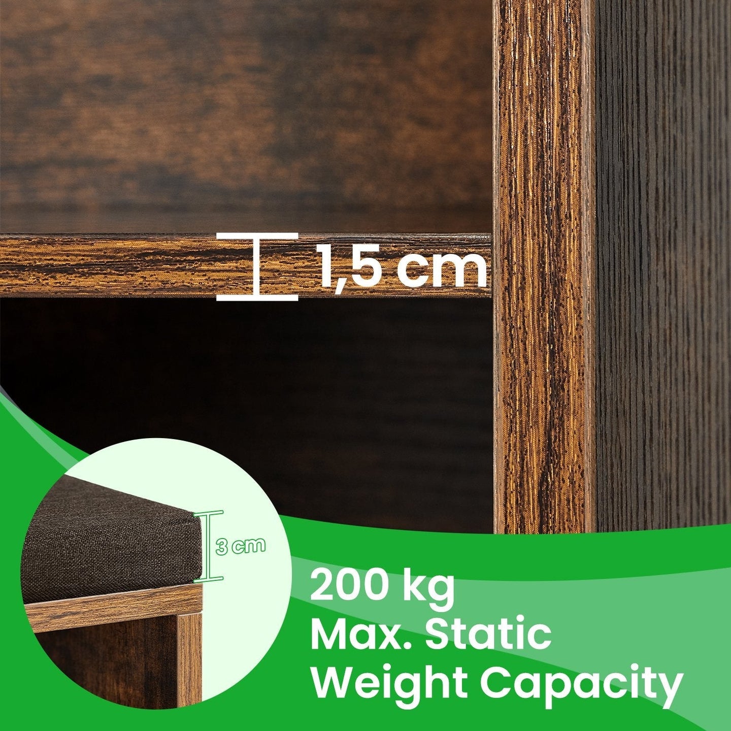 Entryway Storage Bench - Brown - Upholstered
