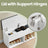 Shoe Bench - Wood - White - Padded Seat with Open and Closed Storage Compartments