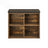 Shoe Storage Bench - Wood and Foam - Brown - with 4 Compartments