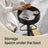 360° Swivel Bar Stool - Synthetic Leather - Ink Black - Height Adjustable with Storage